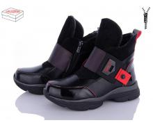 Ботинки детские Style-baby-Clibee, модель 021-1 black-red демисезон