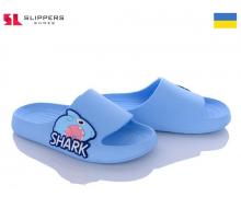шлепанцы детские Slipers, модель 2350 блакитний лето