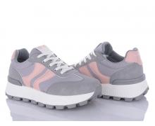кроссовки женские Ok Shoes, модель J6105-2 grey демисезон
