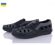Туфли мужские Paolla, модель P3 чор-сірий демисезон