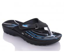 Шлепки детские Malibu, модель 6101 black-blue (30-35) лето