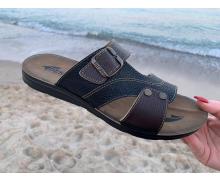 Шлепки мужские Malibu, модель MKN6834 black-brown лето