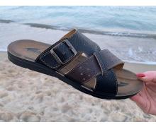 шлепанцы мужские Malibu, модель MKN6835 black-brown лето