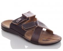 Шлепки мужские Malibu, модель MKN6842 black-brown лето