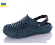 кроксы мужские Inblu, модель Сабо 4 синій-чорний лето